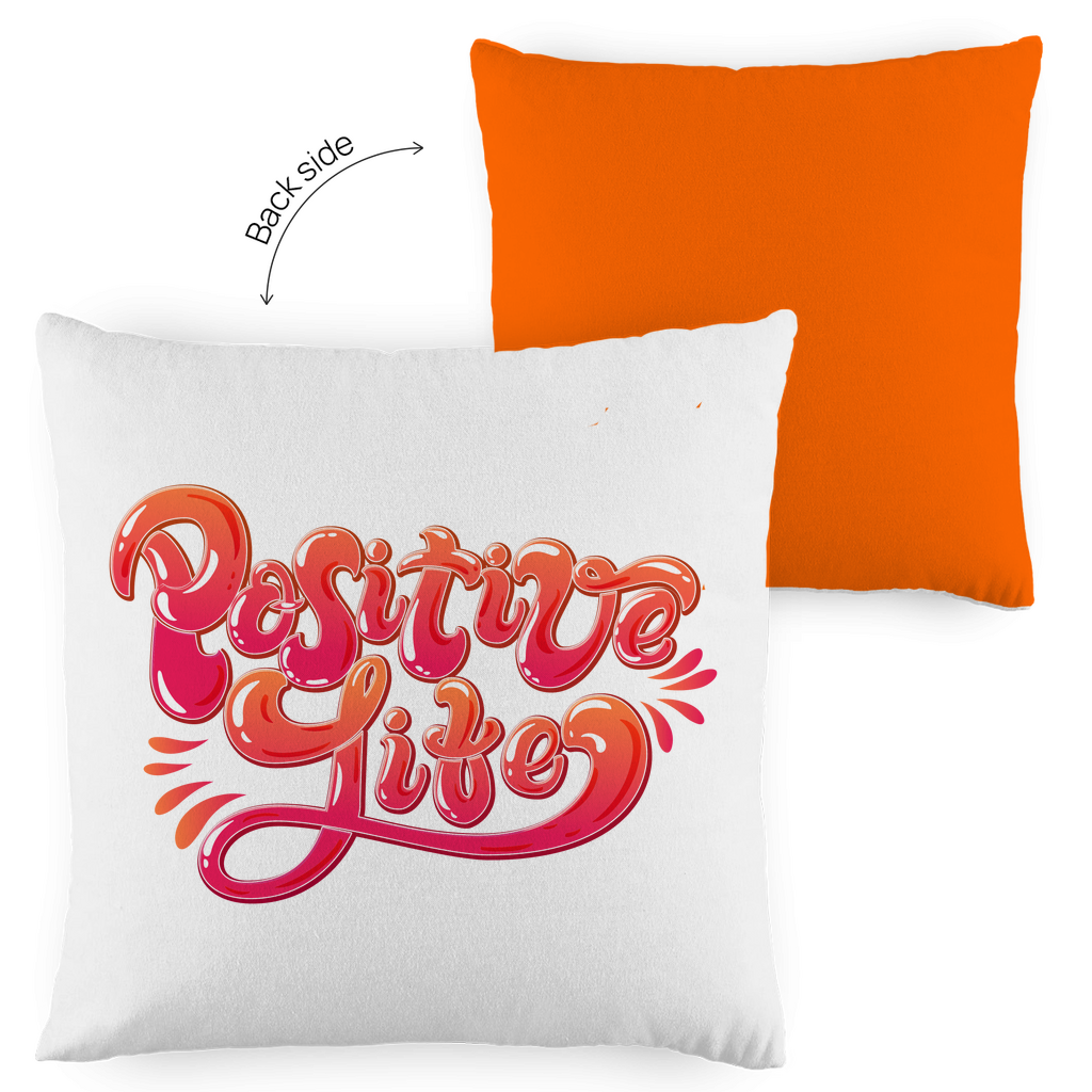 Kopfkissen zweifarbig "Positive Life" - Grafikmagie