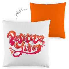 Kopfkissen zweifarbig "Positive Life" - Grafikmagie