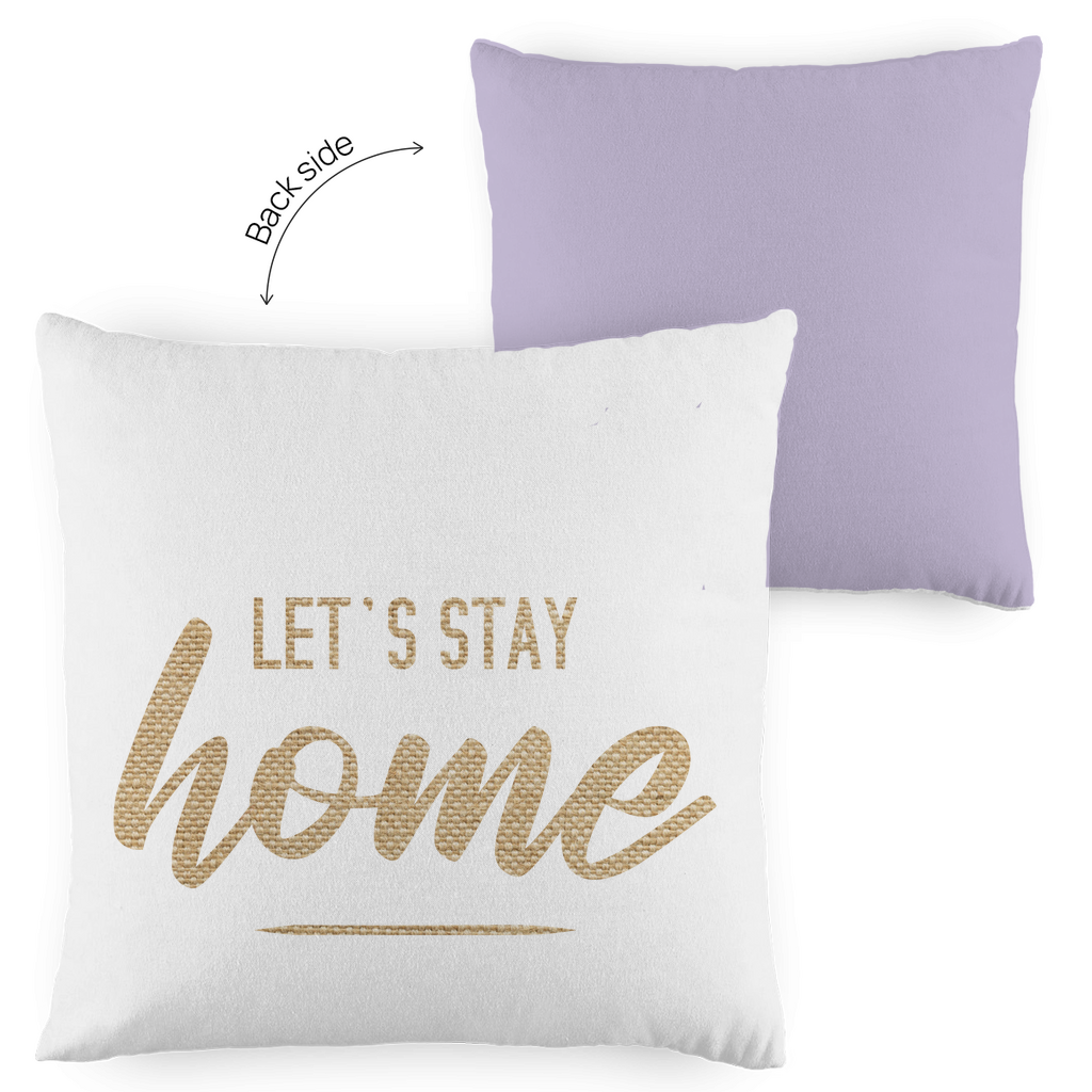 Kopfkissen zweifarbig "Let's stay home" - Grafikmagie