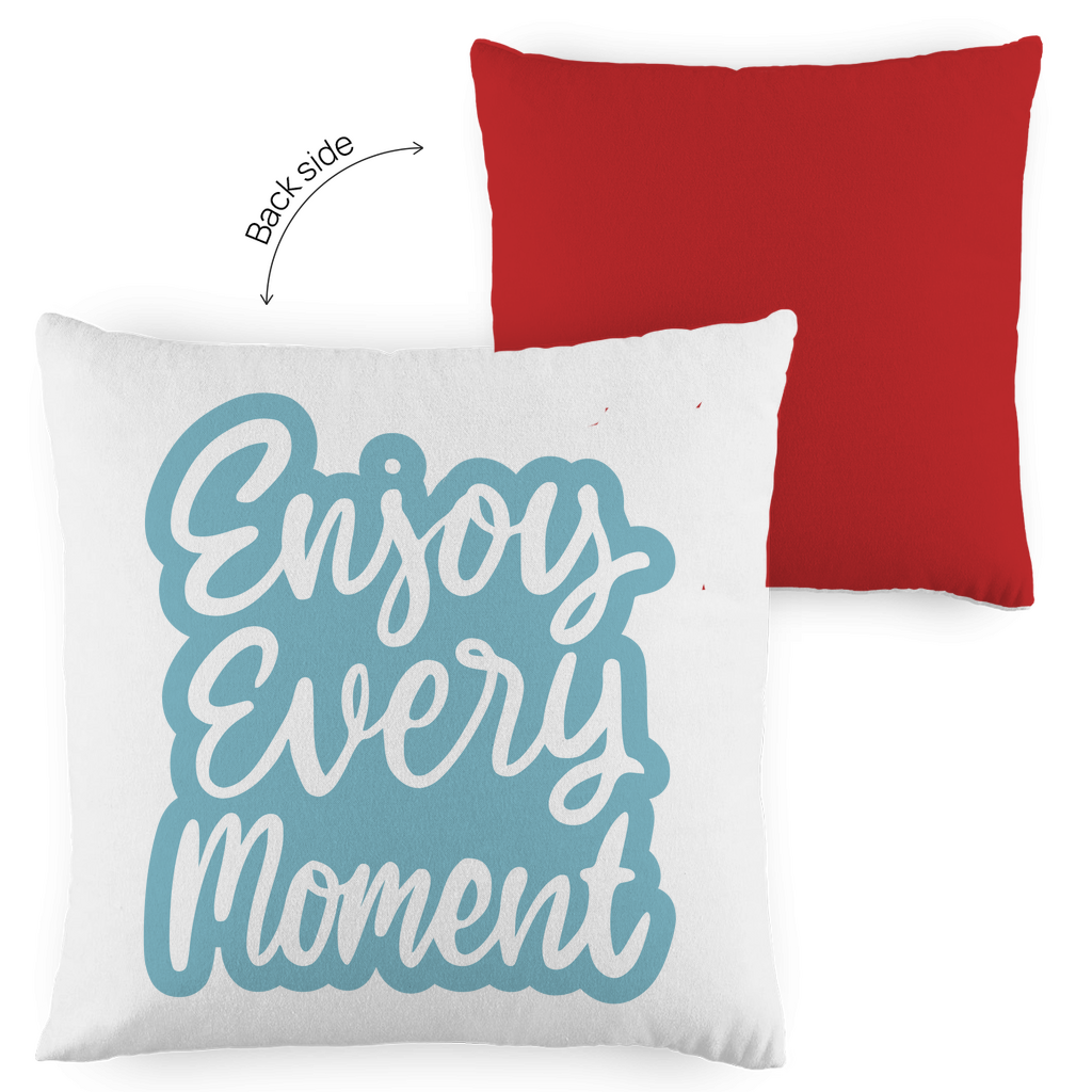 Kopfkissen zweifarbig "Enjoy every Moment" - Grafikmagie