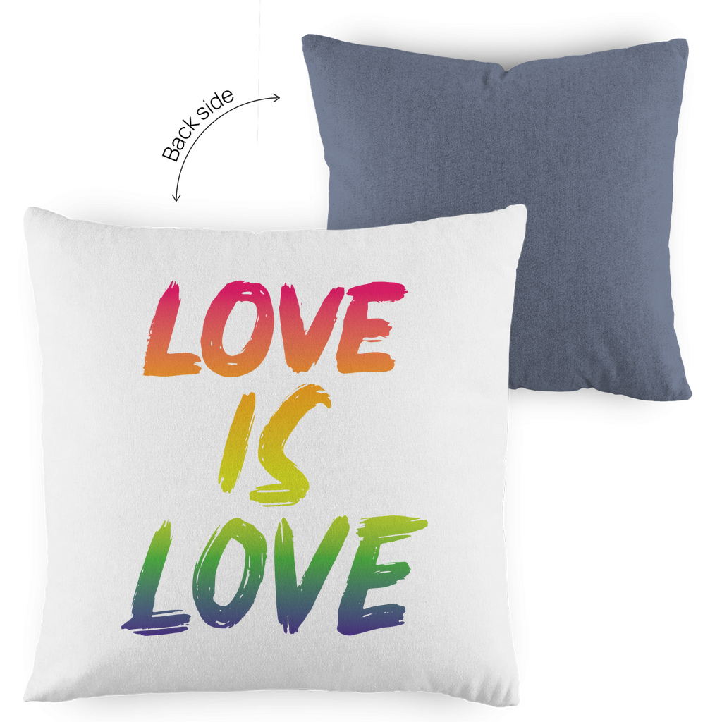 Kopfkissen zweifarbig "Love is Love" - Grafikmagie