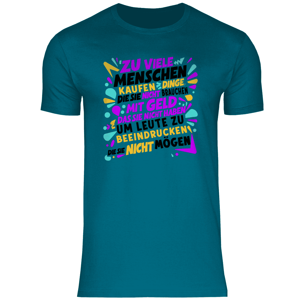 Herren T-Shirt "zu viele Menschen"