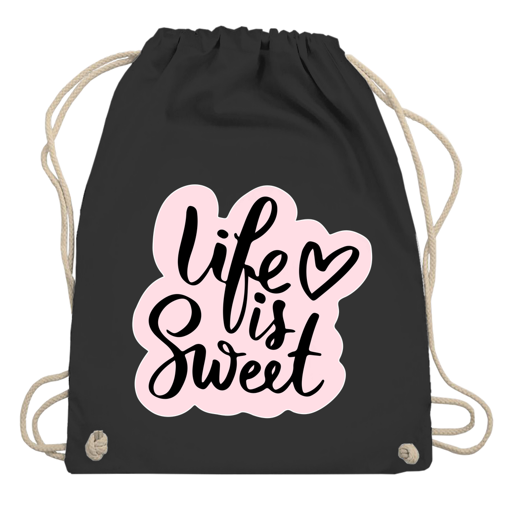 Turnbeutel "Life is sweet"