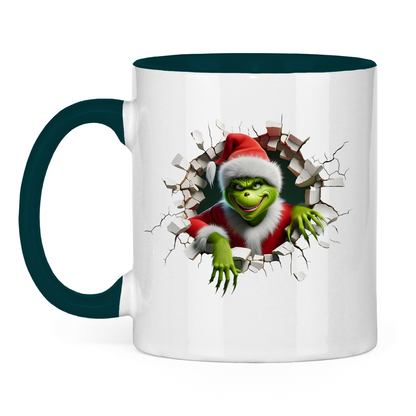 Tasse zweifarbig "Grinch Break Through"