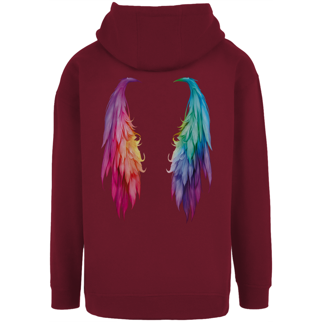 Unisex Oversize Hoodie "Regenbogenflügel"