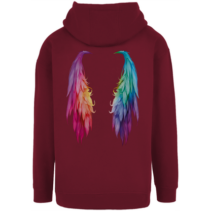 Unisex Oversize Hoodie "Regenbogenflügel"