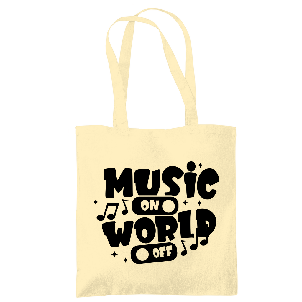 Tragetasche "Music on World Off"