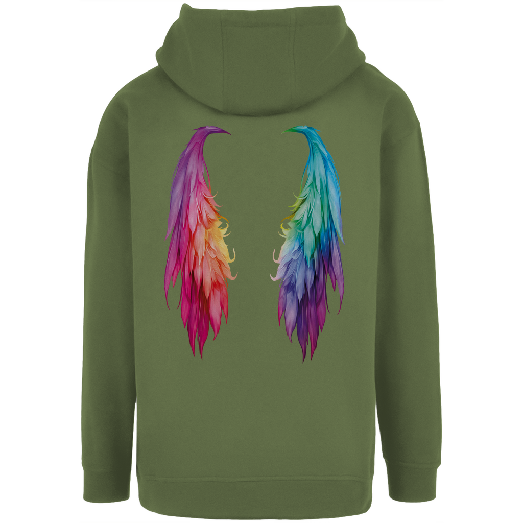 Unisex Oversize Hoodie "Regenbogenflügel"