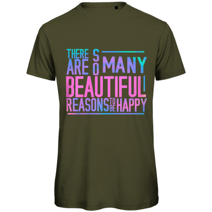 Herren T-Shirt "So many reasons to be happy" - Grafikmagie