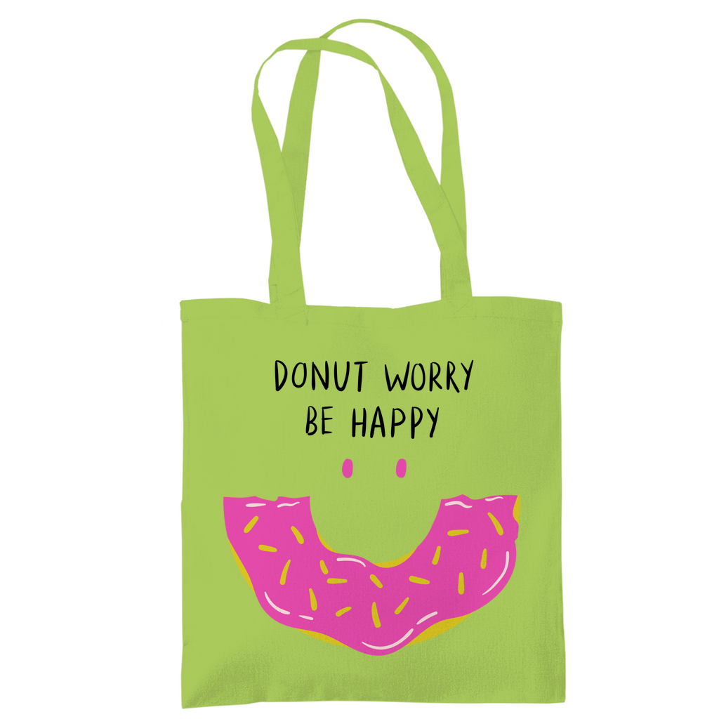 Tragetasche "Donut worry be happy" - Grafikmagie