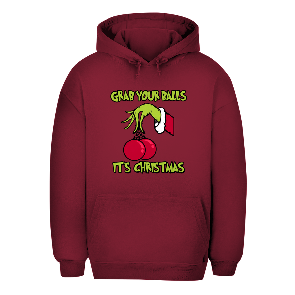 Unisex Oversize Hoodie "Grab youre Balls it's Christmas"