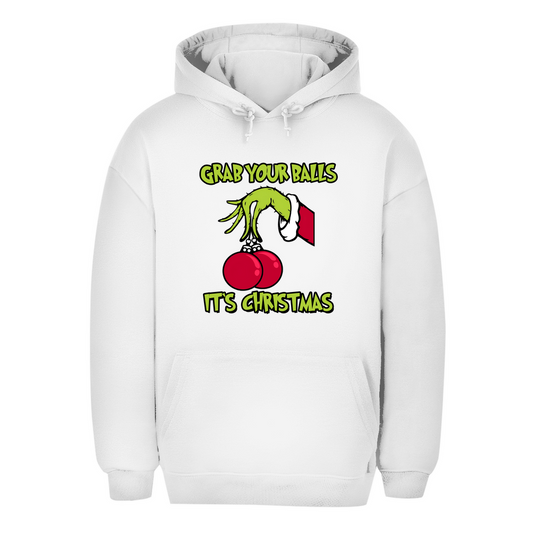 Unisex Oversize Hoodie "Grab youre Balls it's Christmas"