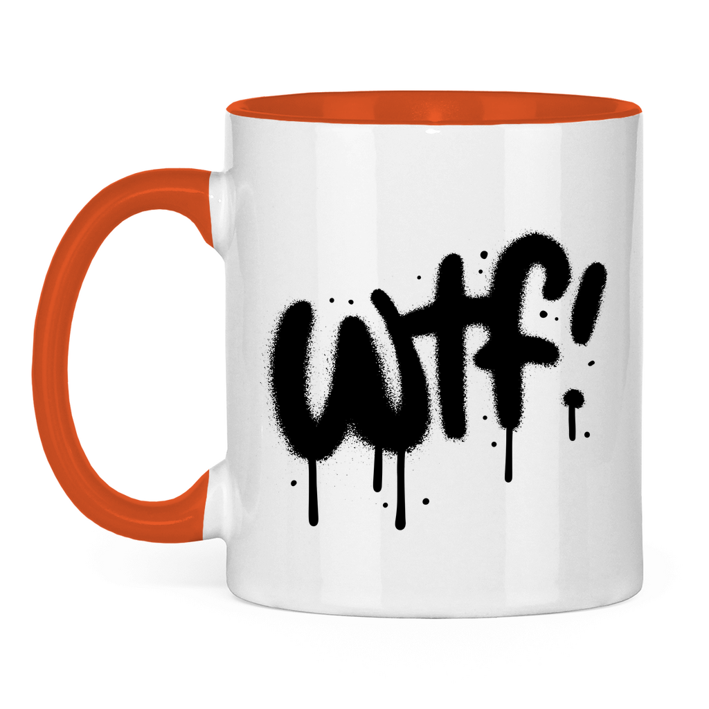 Tasse zweifarbig "WTF" - Grafikmagie