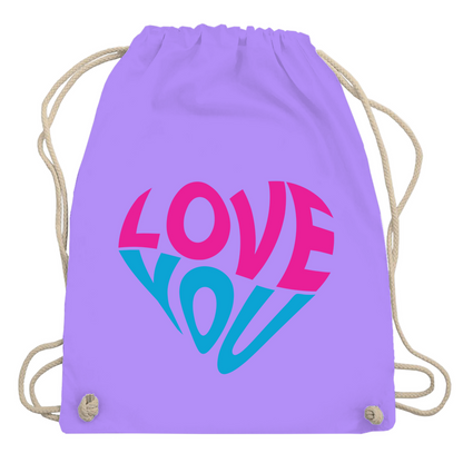 Turnbeutel "Love you"