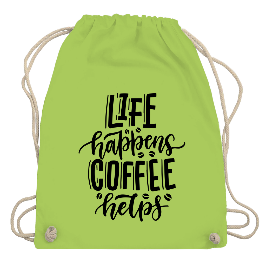 Turnbeutel "Life happens"