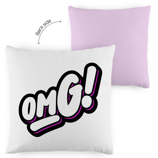 Kopfkissen zweifarbig "OMG" - Grafikmagie