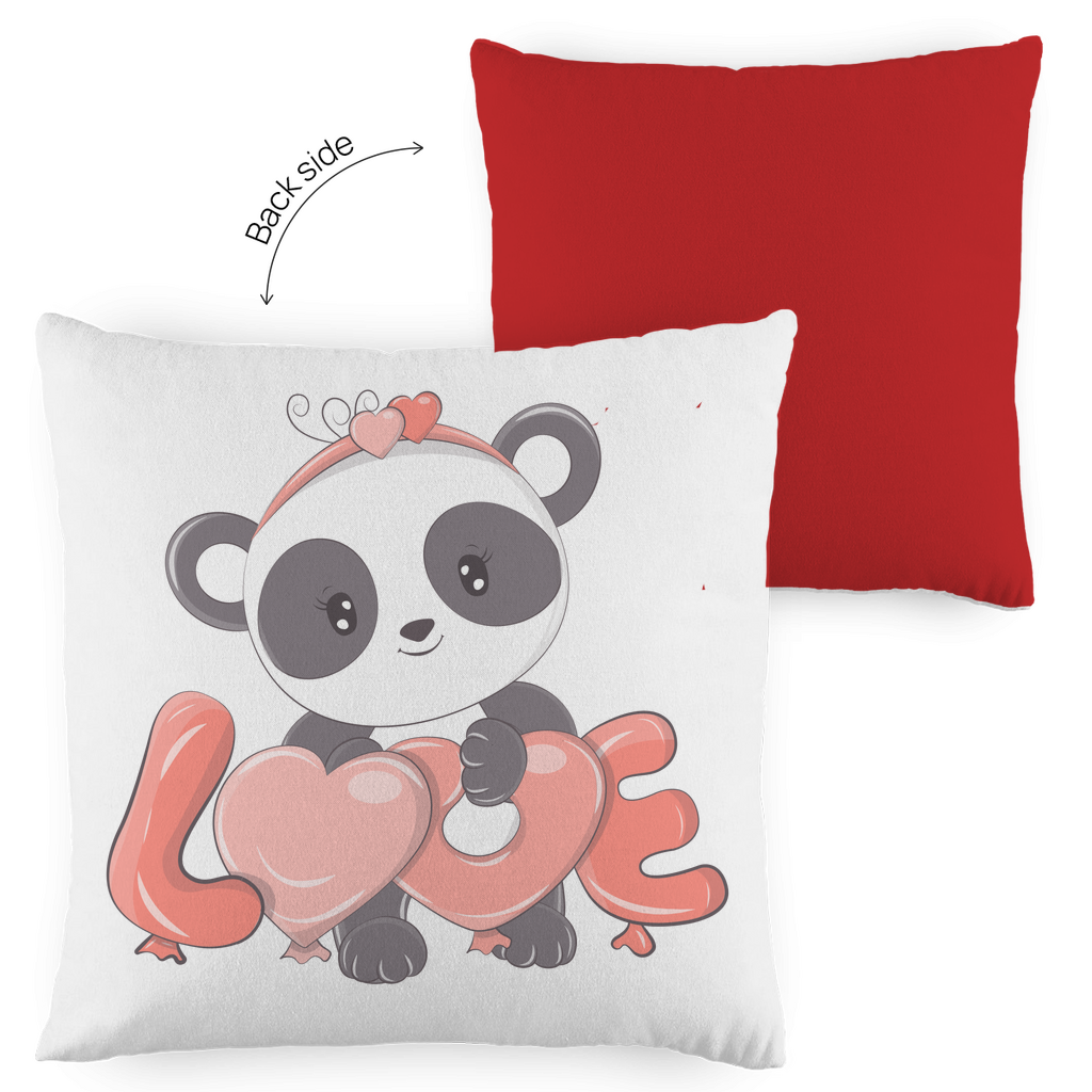 Kopfkissen zweifarbig "Love Panda" - Grafikmagie