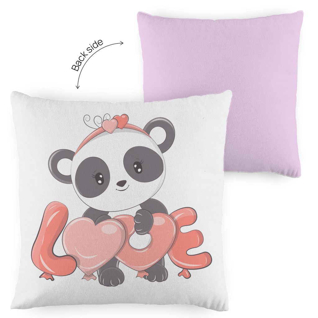 Kopfkissen zweifarbig "Love Panda" - Grafikmagie