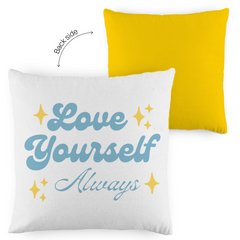 Kopfkissen zweifarbig "Love yourself Always" - Grafikmagie