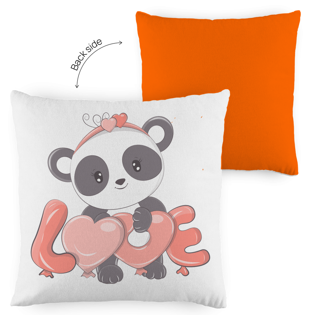 Kopfkissen zweifarbig "Love Panda" - Grafikmagie