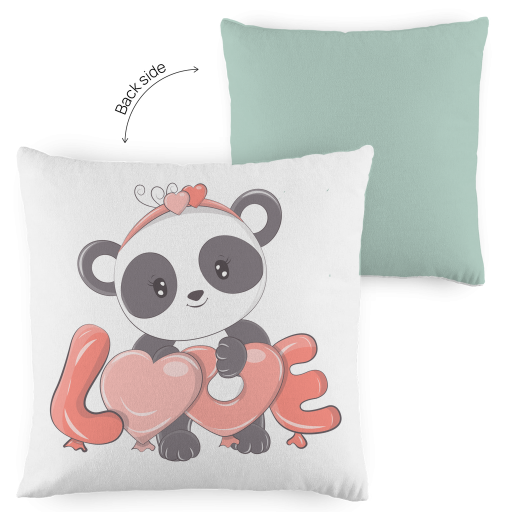 Kopfkissen zweifarbig "Love Panda" - Grafikmagie