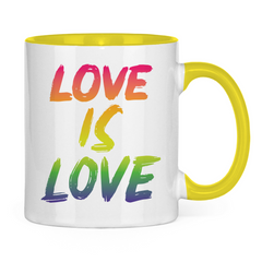 Tasse zweifarbig "Love is Love" - Grafikmagie