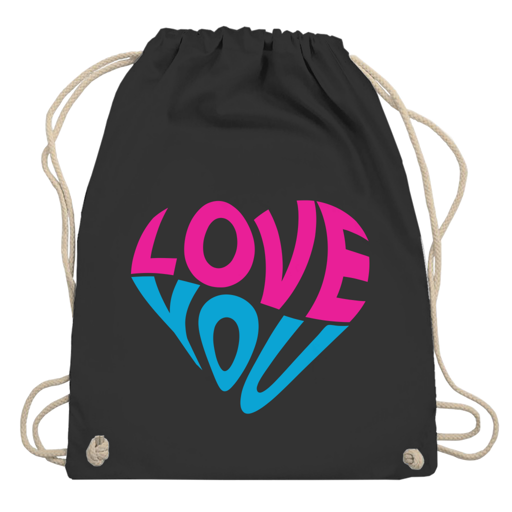 Turnbeutel "Love you"