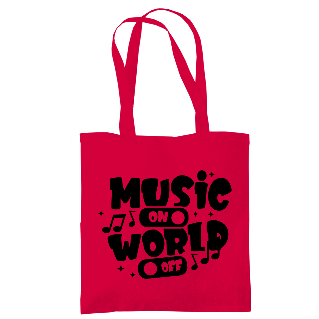 Tragetasche "Music on World Off"