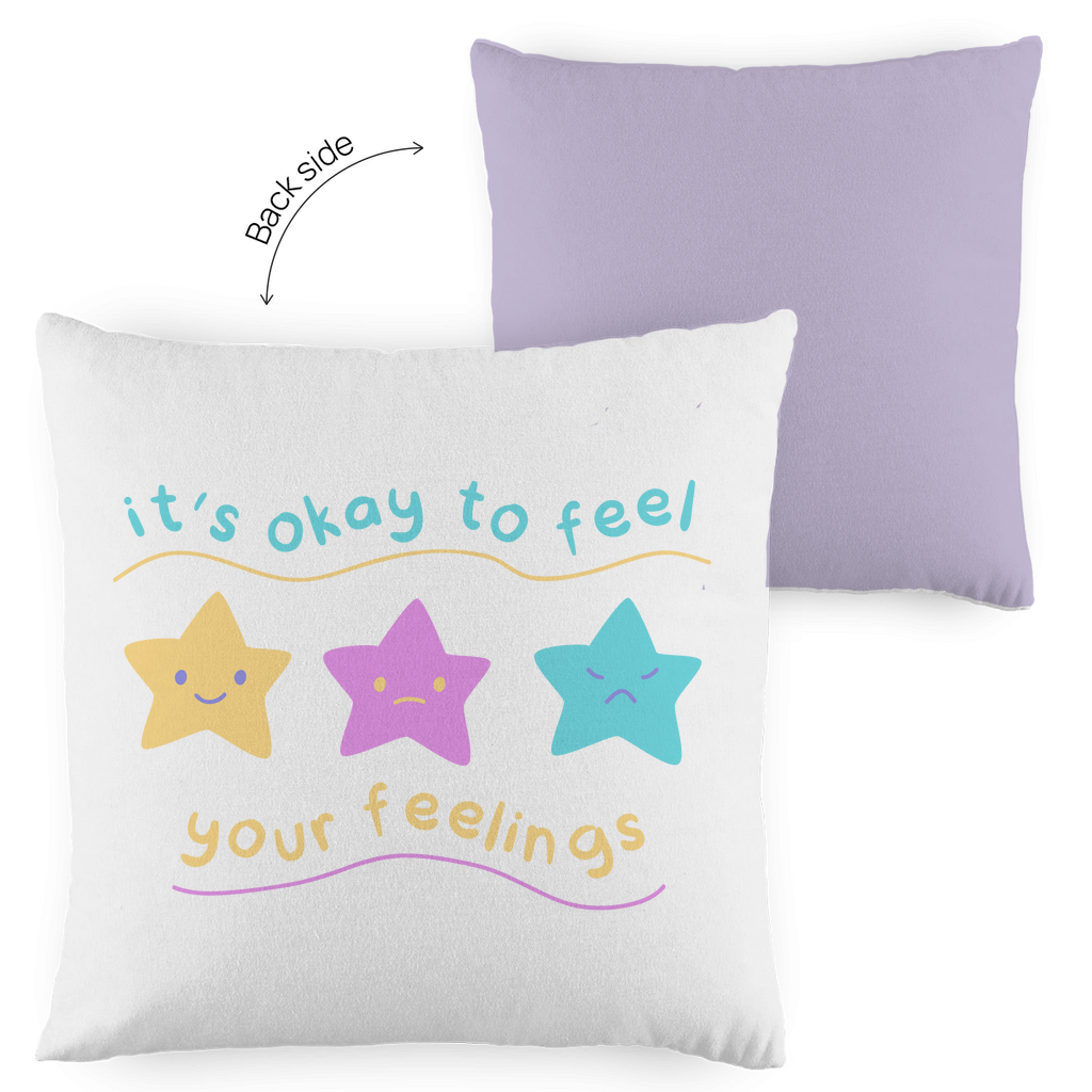 Kopfkissen zweifarbig "Its okay to feel" - Grafikmagie