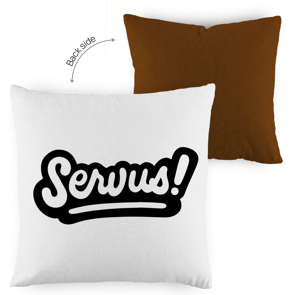 Kopfkissen zweifarbig "Servus" - Grafikmagie