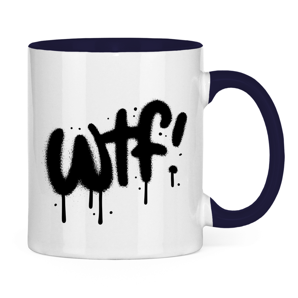 Tasse zweifarbig "WTF" - Grafikmagie