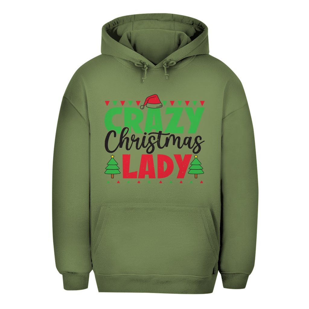 Unisex Oversize Hoodie "Crazy Christmas Lady"