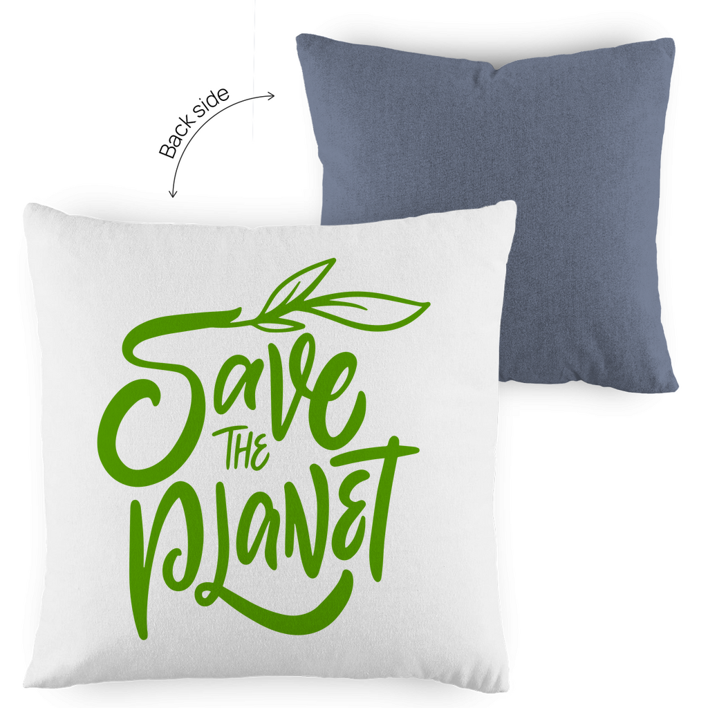 Kopfkissen zweifarbig "Save the Planet" - Grafikmagie