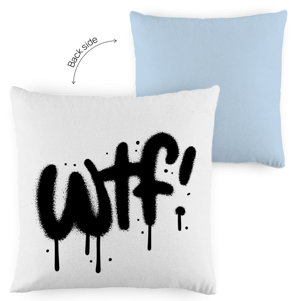 Kopfkissen zweifarbig "WTF" - Grafikmagie