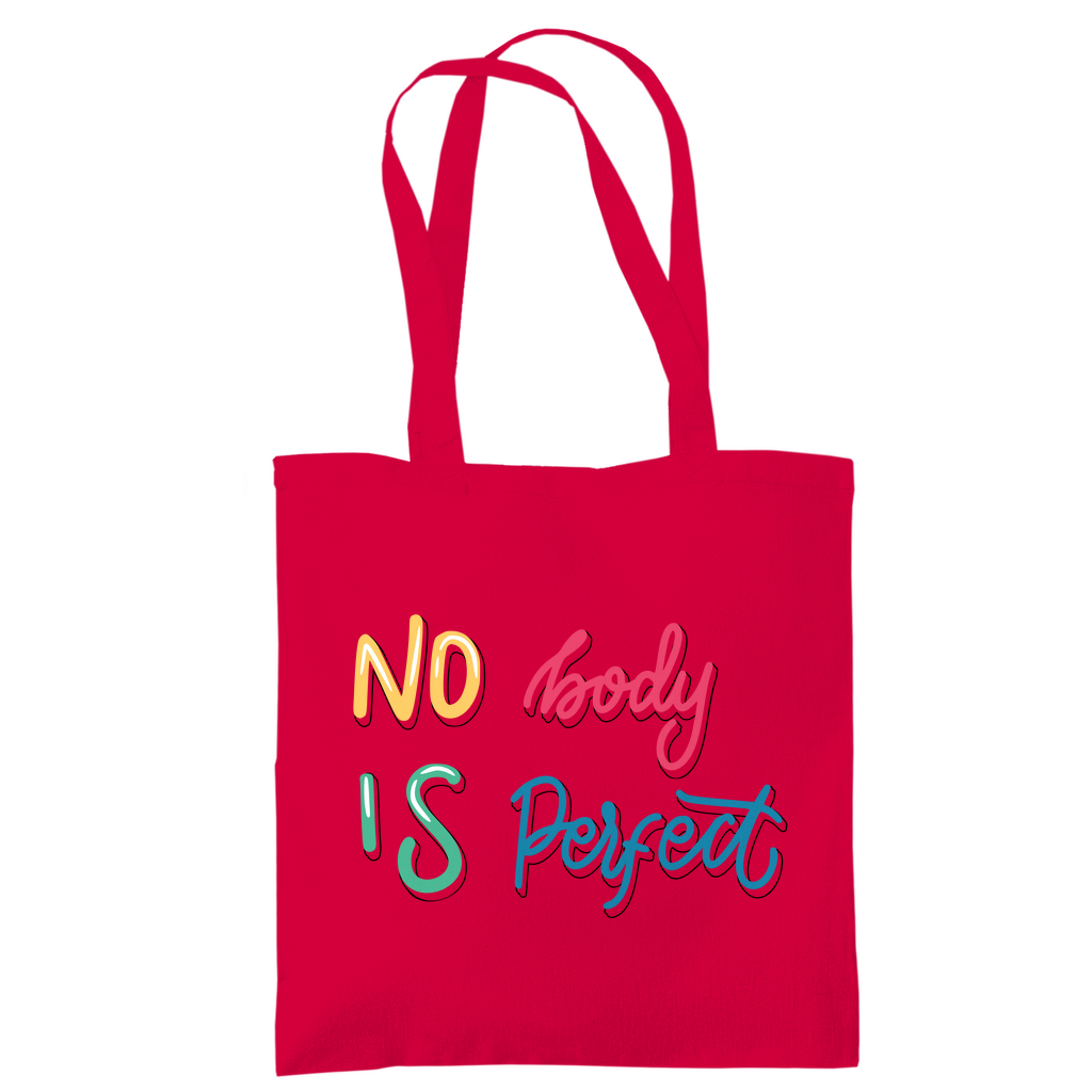 Tragetasche "No body is perfekt"