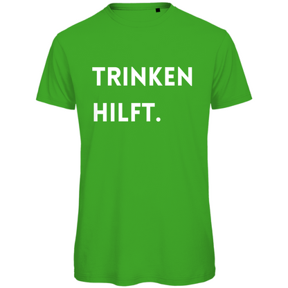 Herren T-Shirt "Trinken hilft" - Grafikmagie
