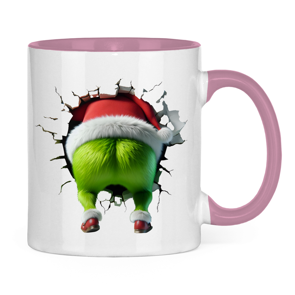 Tasse zweifarbig "Grinch Break Through"