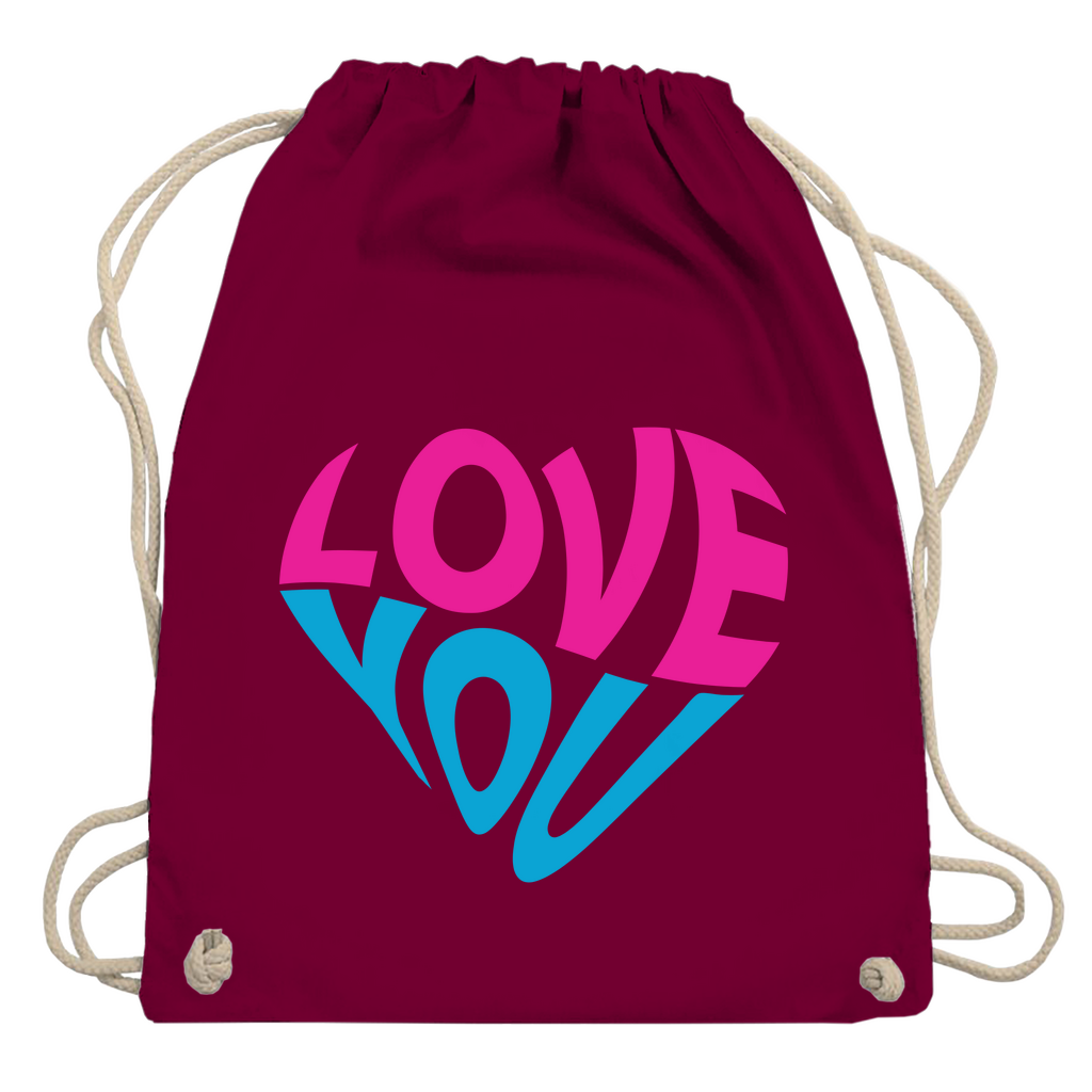 Turnbeutel "Love you"