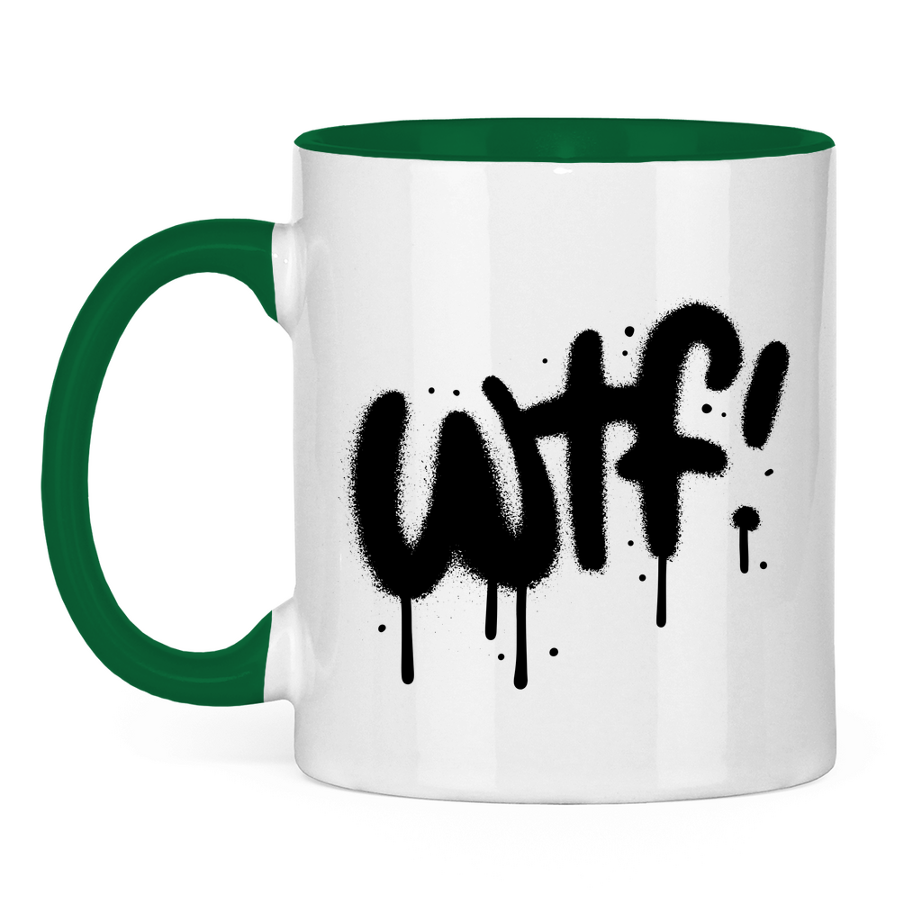 Tasse zweifarbig "WTF" - Grafikmagie