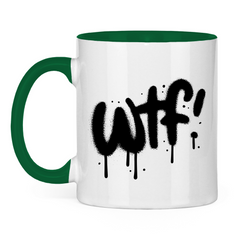 Tasse zweifarbig "WTF" - Grafikmagie