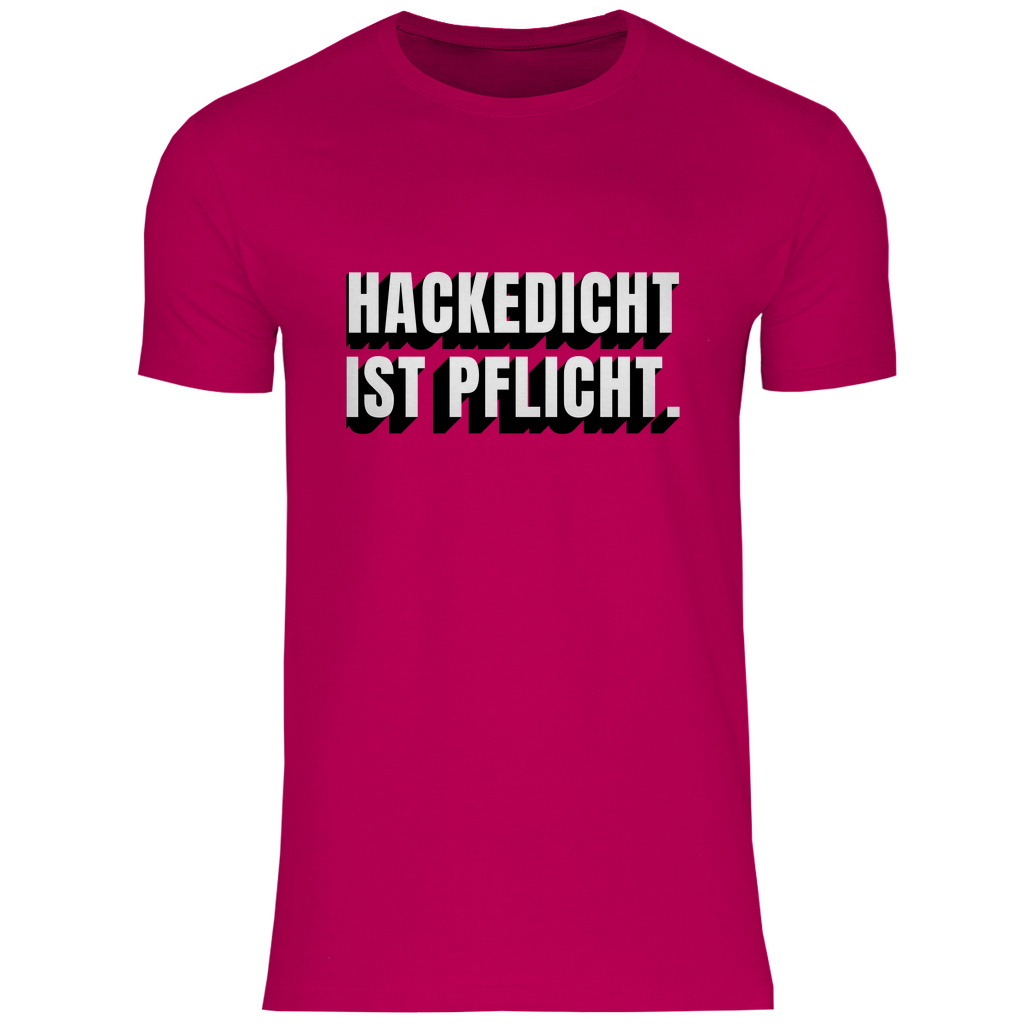 Herren T-Shirt "Hackedicht ist Pflicht"