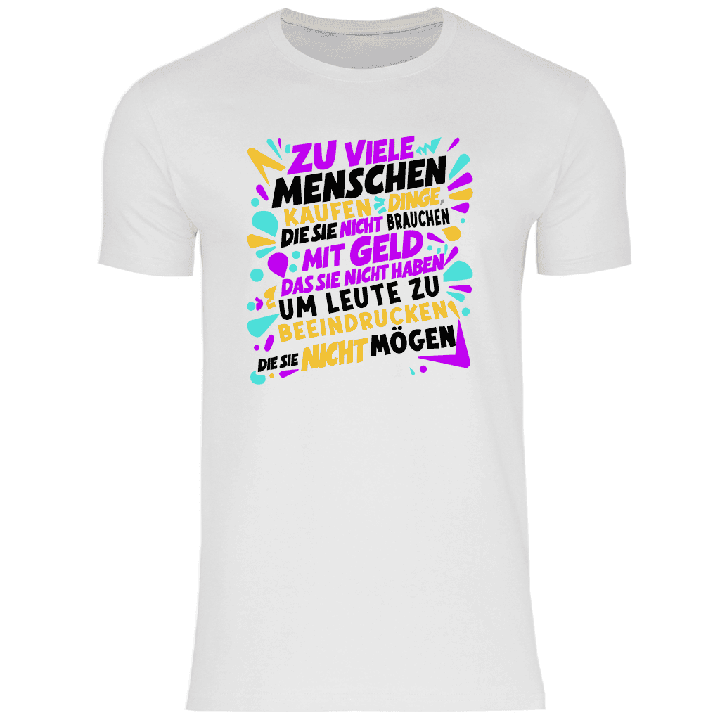 Herren T-Shirt "zu viele Menschen"