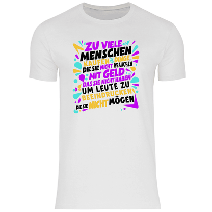 Herren T-Shirt "zu viele Menschen"