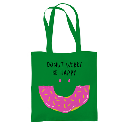 Tragetasche "Donut worry be happy" - Grafikmagie
