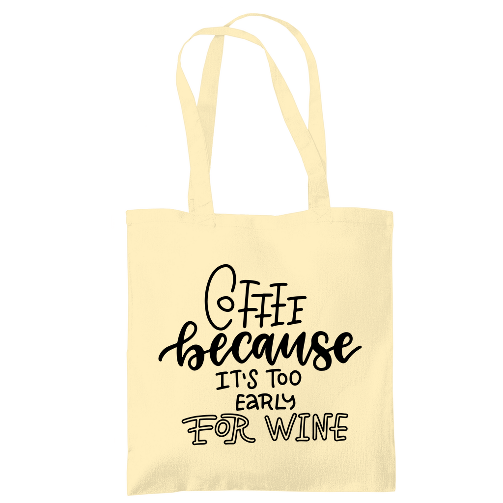 Tragetasche "Coffee because" - Grafikmagie
