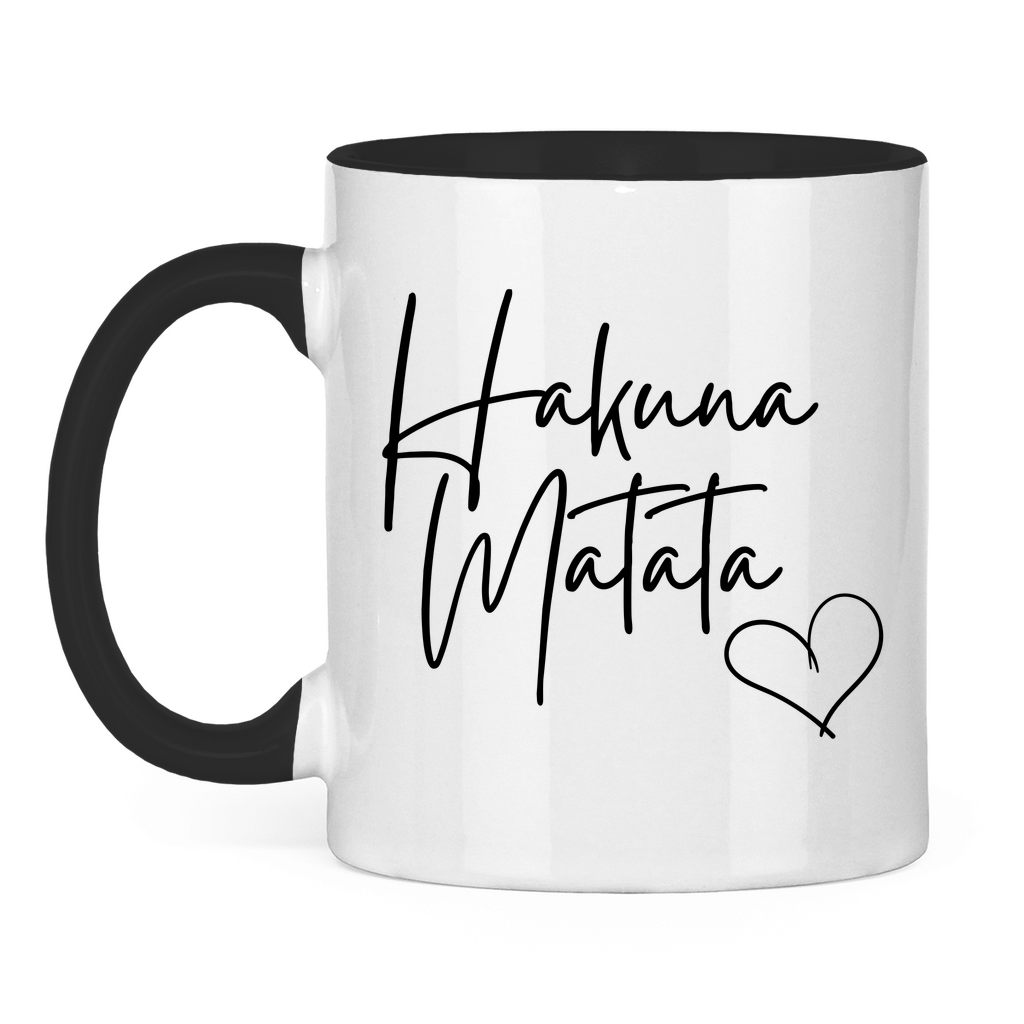 Tasse zweifarbig "Hakuna Matata" - Grafikmagie