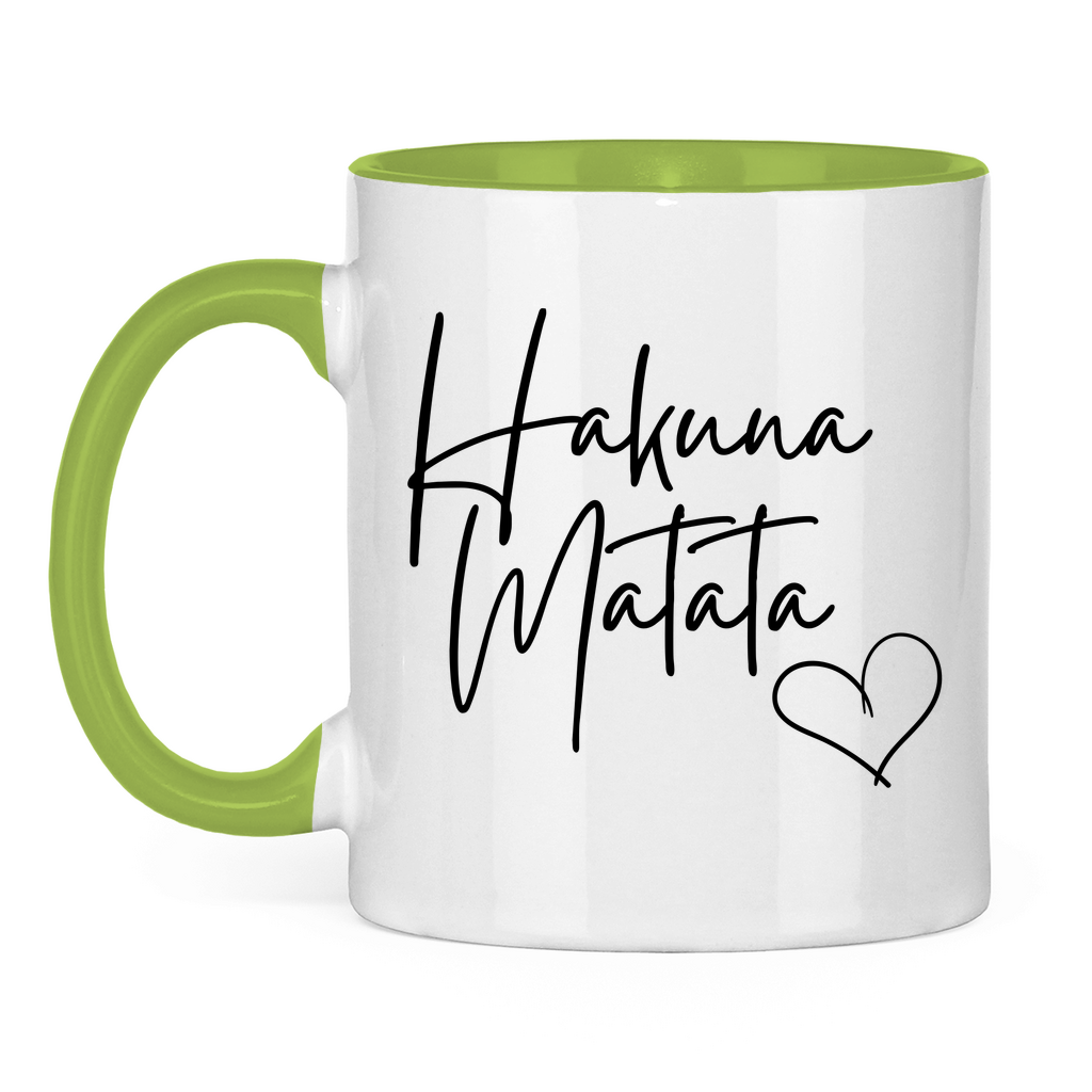 Tasse zweifarbig "Hakuna Matata" - Grafikmagie