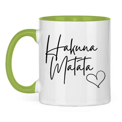 Tasse zweifarbig "Hakuna Matata" - Grafikmagie