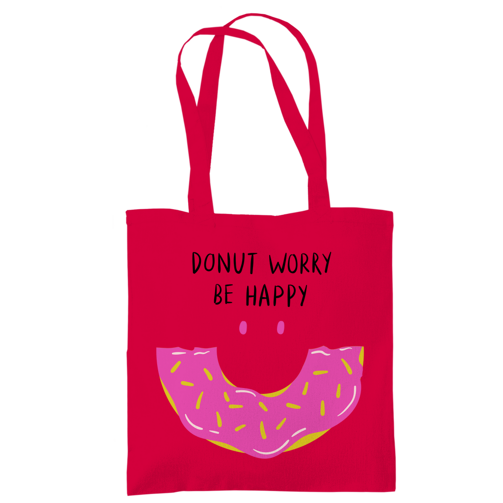 Tragetasche "Donut worry be happy" - Grafikmagie