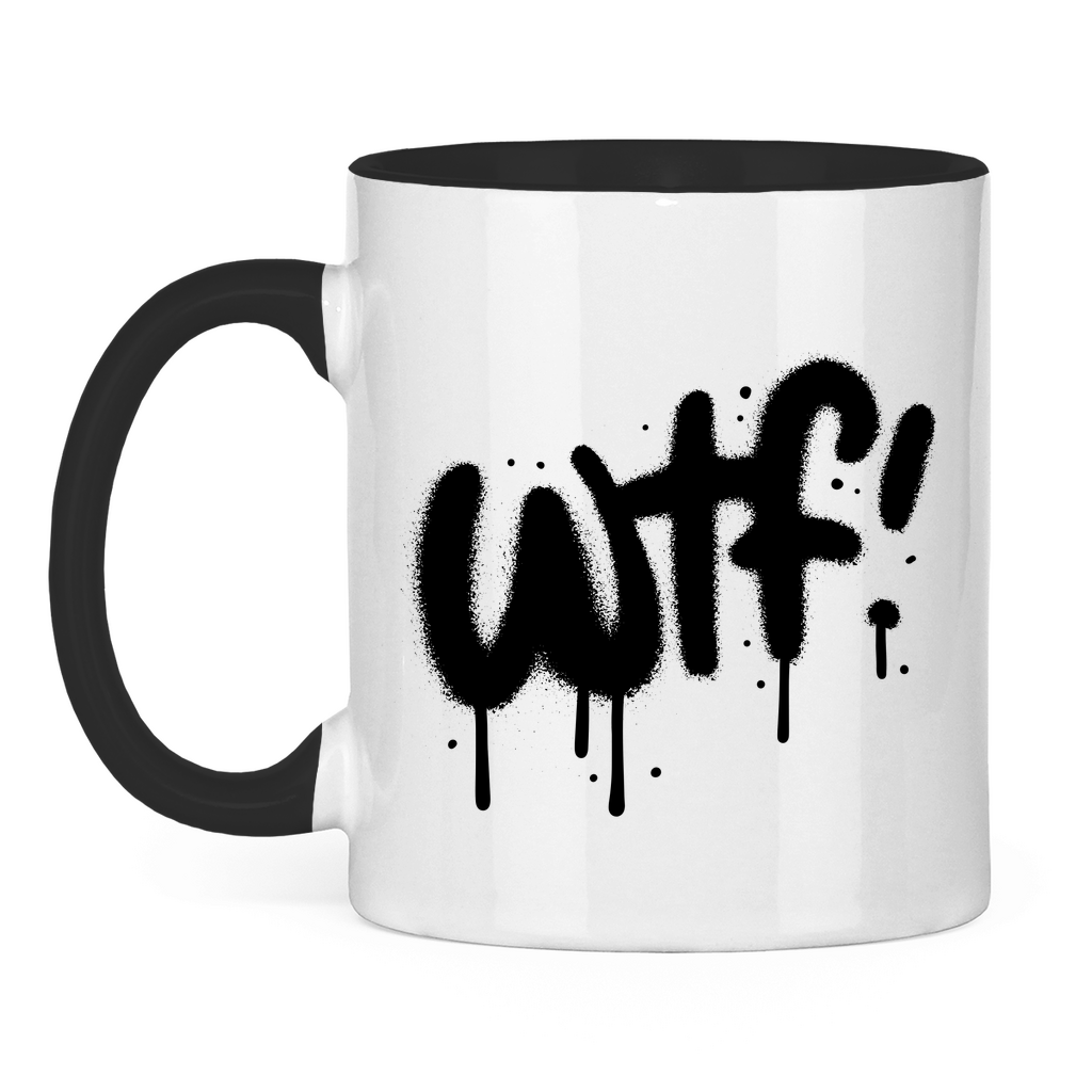Tasse zweifarbig "WTF" - Grafikmagie